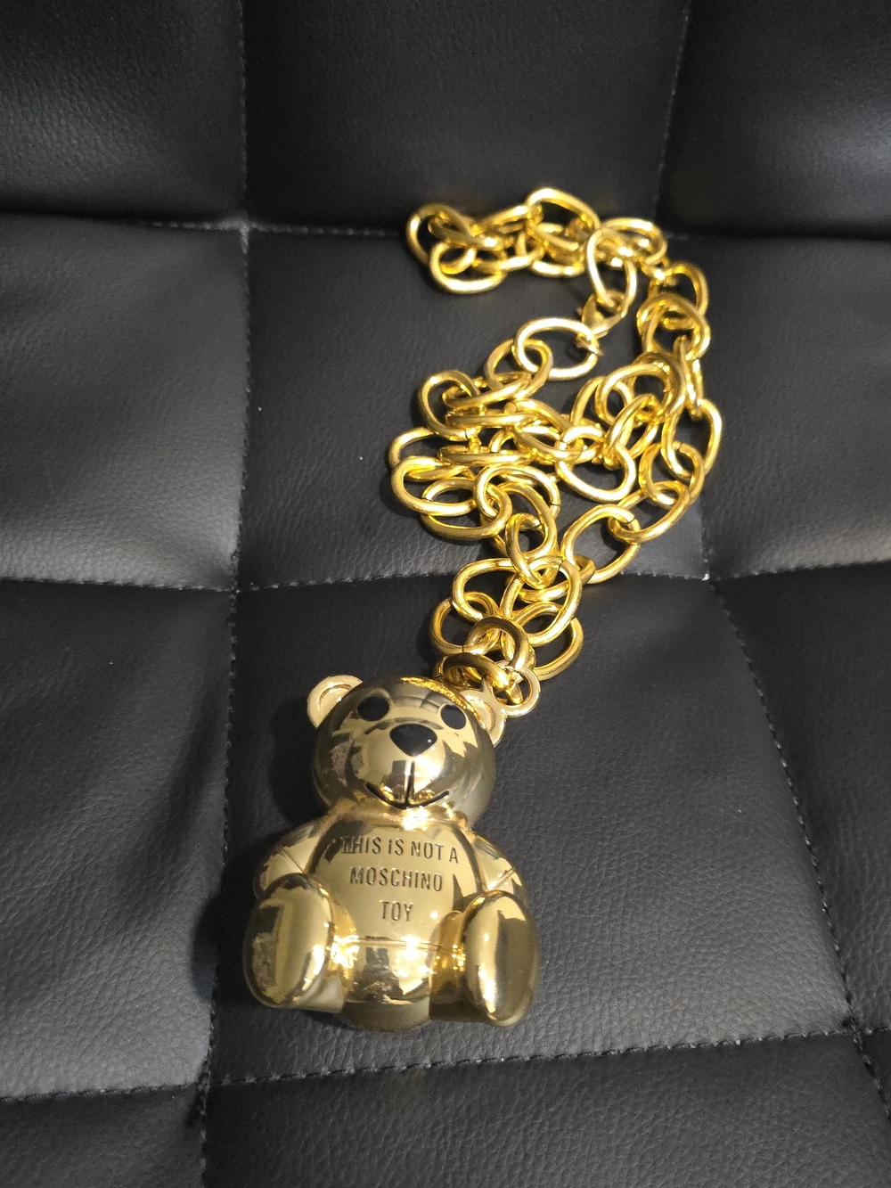 Moschino x Sephora collection Golden Teddy Bear Long necklace Limited Edition